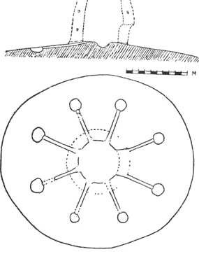 <i>Рис. 1. </i>Древнерусская сыродутная печь  </p><p>
с Райковецкого городища.